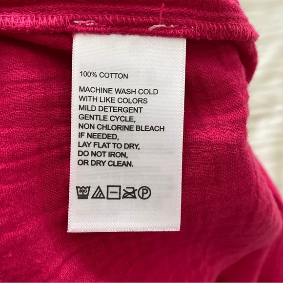 Tommy Bahama Coral Isle Cotton Gauze Island Soft V-Neck Shirt Pink Size Medium - Picture 11 of 11